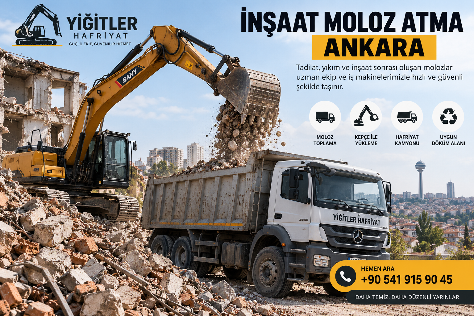 İnşaat Moloz Atma Hizmeti Ankara