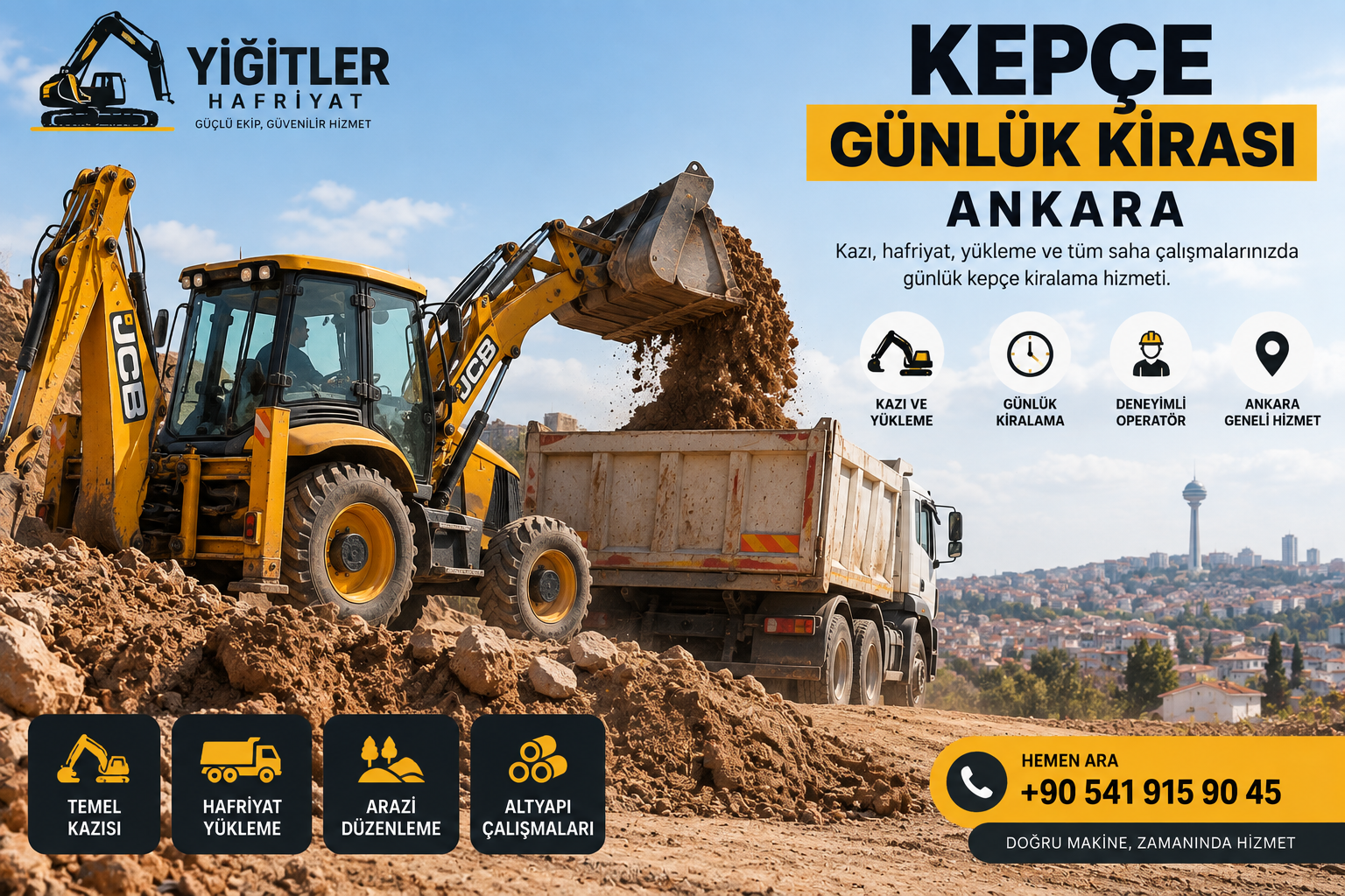 Kepçe Günlük Kirası Ankara