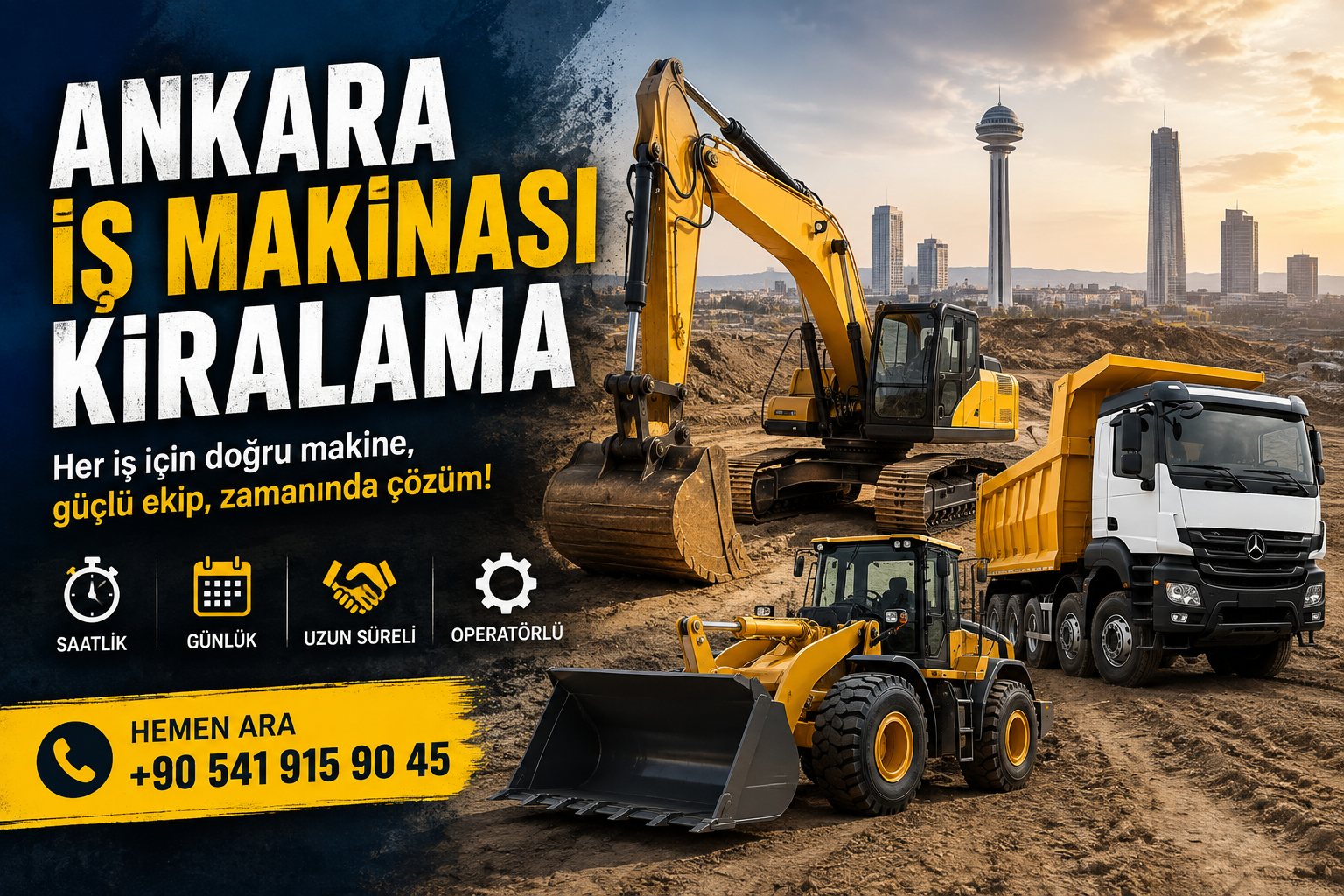 Ankara iş makinası kiralama